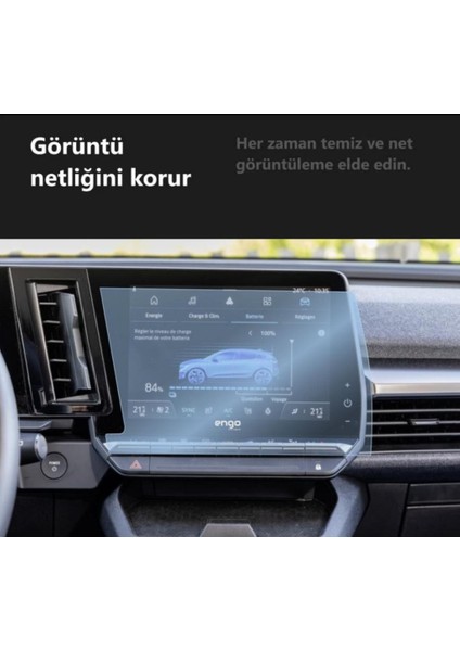 Renault Megane E Tech Multimedya Ekran Koruyucu 9 Inç Şeffaf