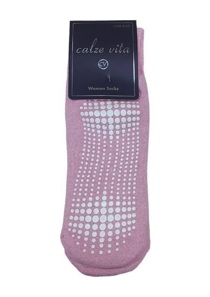 Pembe Tabanı Silikonlu Plates & Yoga Kadın Yarım Konç Çorap modelleri