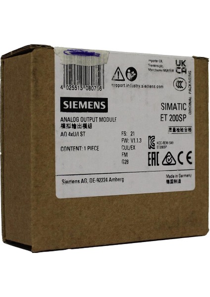 6ES7135-6HD00-0BA1 Et 200SP, Aq Ürt. Garantili fiyatları