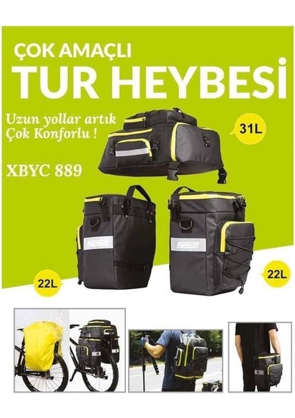 Forte Gt 75 Litre 3 In 1 Bisiklet Tur Heybesi, Sırt Çantası