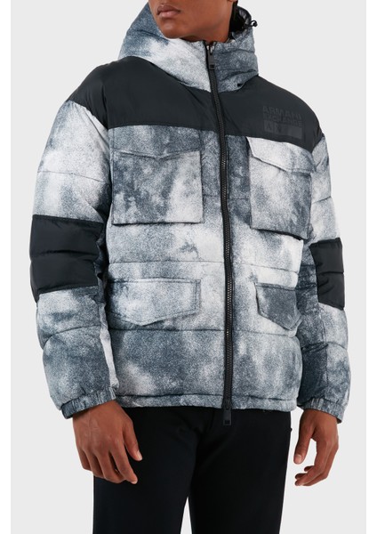 Desenli Kapüşonlu Dolgulu Şişme Mont Erkek Mont 6RZK30 Znkrz 21CS fiyatları