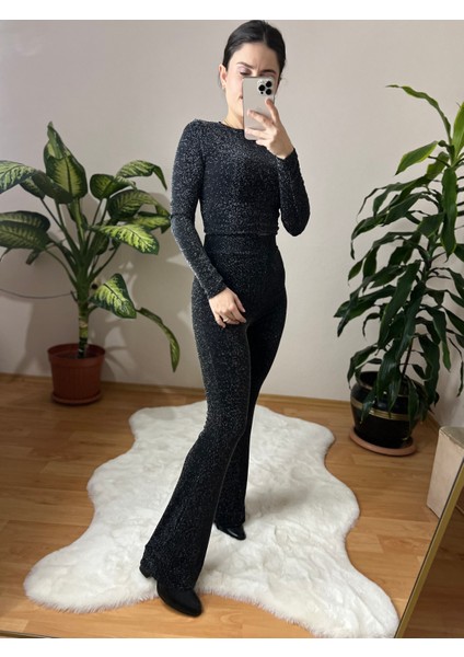 Gümüş Ispanyol Paça Pantolon