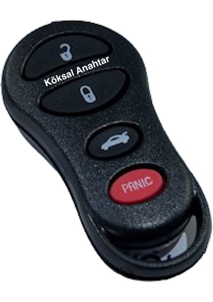 Chrysler Jeep Dodge 4 Tuşlu Bagaj ve Panik Butonlu Kumanda Kabı