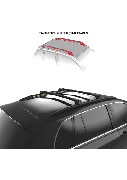 Mercedes-Benz Eqb (X243) 2021-2023 Turtle Air1 Ara Atkı Siyah
