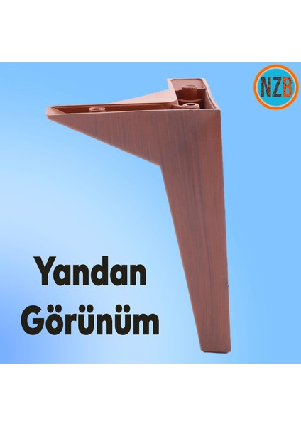 Mobilya Kanepe Sehpa Tv Ünitesi Koltuk Ayağı 12 cm Kahverengi Baza Ayak fırsatları