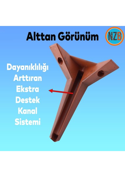 Mobilya Kanepe Sehpa Tv Ünitesi Koltuk Ayağı 12 cm Kahverengi Baza Ayak indirimleri