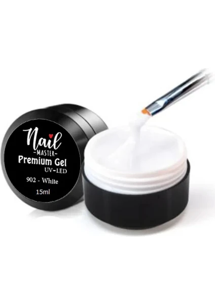 Nail Master Protez Tırnak Jel Builder Gel 902 - Beyaz 15 ml