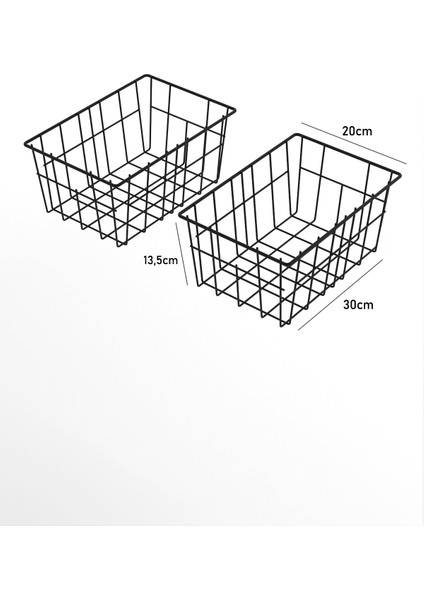 2'li Büyük Boy Lüks Sepet Mutfak Düzenleyici Banyo Organizer Tel Sepet metal organizer meyve sepeti