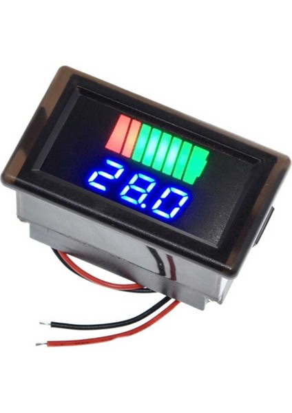 Araba Aküsü Şarj Seviyesi Göstergesi Dc 12V 24V 36V 48V 60V 72V Lityum Pil Kapasitesi Ölçer Test Cihazı Ekran LED Test Cihazı Voltmetre (Yurt Dışından)