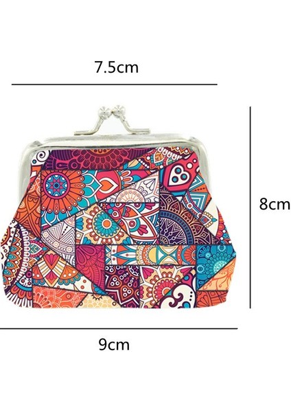 6 Stilleri Yeni Bohemia Kadın Cüzdan Vintage Ulusal Rüzgar Bozuk Para Cüzdanı Çile Bayan El Çantası Küçük Değişim Çantası (Yurt Dışından)