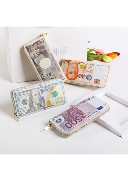 Moda Stil Pu Deri Erkek Cüzdan Taşınabilir Baskı Çanta Uzun Tarzı Kadın Cüzdan Dolar Desen Yaratıcı Cüzdanlar ve Çantalar (Yurt Dışından) fiyatları