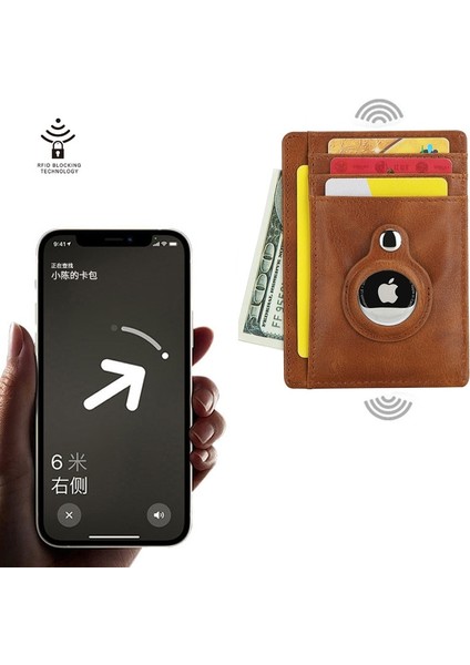 Apple Kartlıklı Cüzdan Için Deri Hava Etiketi Rfid Kimlik Kredi Kartı Tutucu Iş Ince Karbon Fiber Çanta Dropshipping (Yurt Dışından) modelleri