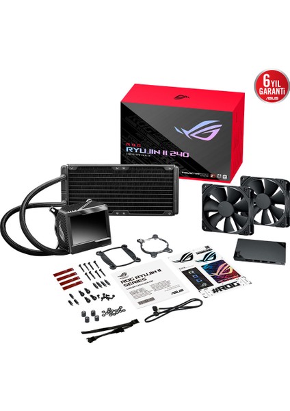 ASUS ROG RYUJIN II 240 OLED AURA SYNC RGB 2X NOCTUA IPPC 2 PWM 120MM FAN SIVI CPU SOĞUTUCUSU V2