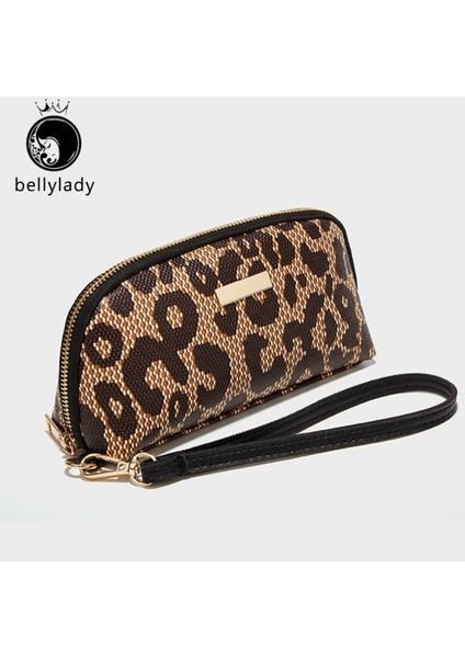 Kadın Pu Deri Çanta Basit El Çantası Bozuk Para Cüzdanı Leopar Baskı Küçük Moda Su Geçirmez Çanta (Yurt Dışından)