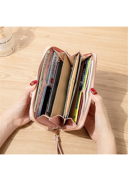 Kadın Cüzdan Uzun Payetli Patchwork Pu Deri Sonsuza Kadar Genç Cüzdan Kadın Tasarımcı Lüks Moda Para Çanta El Çantası (Yurt Dışından)