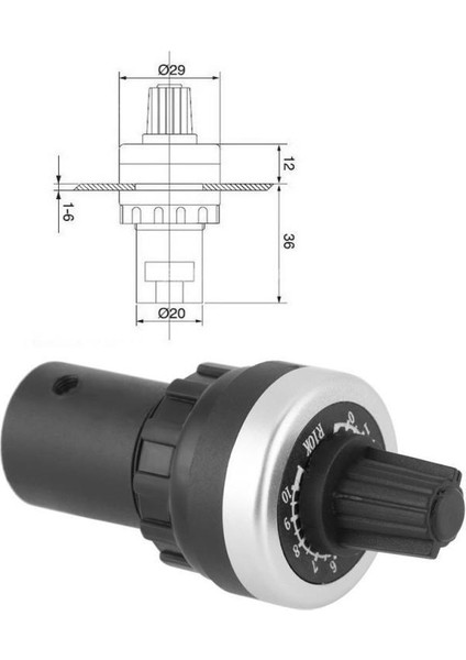 Değişken Hız Sürücü Invertörü Için 10K Potansiyometre 22MM Vali Vsd Vfd Hby (Yurt Dışından) fiyatları