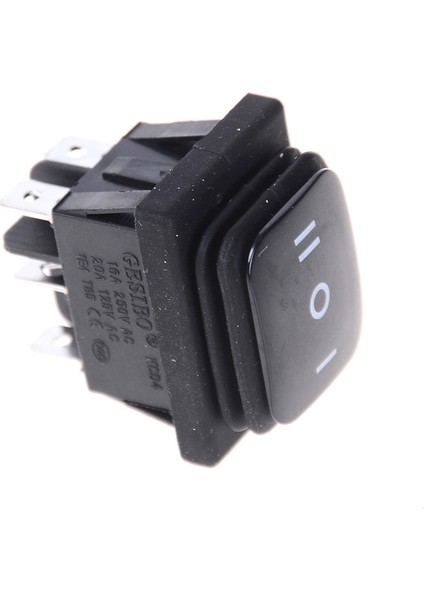 12V Siyah Su Geçirmez 6pin Dpdt Kendinden Kilitlemeli Dikdörtgen Basmalı Anahtar Karşılaşması (Yurt Dışından)