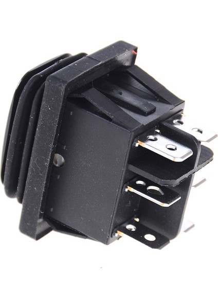 12V Siyah Su Geçirmez 6pin Dpdt Kendinden Kilitlemeli Dikdörtgen Basmalı Anahtar Karşılaşması (Yurt Dışından)