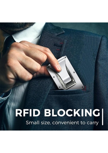 Dıenqı Rfıd Metal Kart Tutucu Erkek Kadın Cüzdan Para Çanta Çanta Mini Ince Cüzdan Moda Küçük Ince Erkek Siyah Walet Erkekler Için (Yurt Dışından) indirimleri