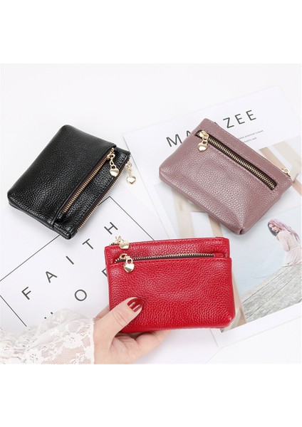 Moda Lychee Desen Pu Deri Bozuk Para Cüzdanı Mini Değişim Çantalar Kadın Cüzdan Kart Tutucu Fermuarlı Kese Anahtar Cep Kılıfı (Yurt Dışından) fiyatları