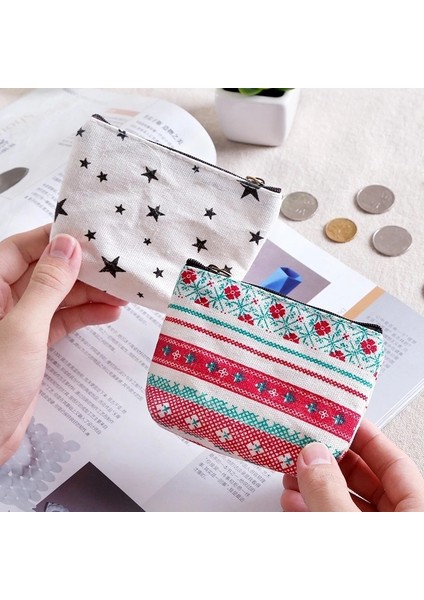[SUPER21]-RETRO Etnik Kanvas Çanta/moda Küçük Taze Çiçek Çanta/taşınabilir Fermuarlı Anahtar Kutu (Yurt Dışından) indirimleri