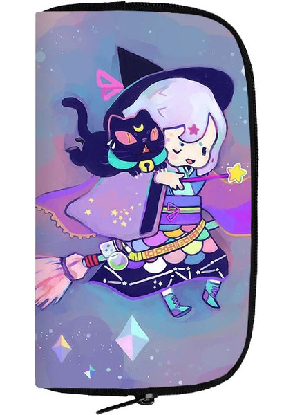 Sevimli Siyah Kedi Cadı Cüzdan Kadın Para Çantaları Büyücülük Kafatası Kızlar Gotik Çanta Kredi Kartı Telefon Sahipleri Çanta Uzun Cüzdan Hediye (Yurt Dışından) fiyatları