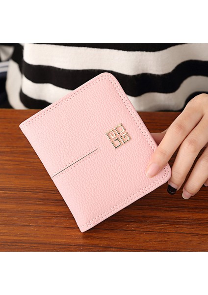 Yfashion Kadın Basit Kısa Bozuk Para Cüzdanı Pu Deri Lychee Desen Cüzdan Bifold Düz Renk Cüzdan (Yurt Dışından) modelleri