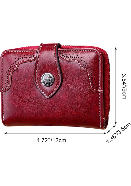 Geestock Kadın Vintage Cüzdan Yumuşak Deri Moda Kart Tutucu Bayan Küçük Bozuk Para Çantaları Düz Renk Debriyaj Cüzdan (Yurt Dışından) fiyatları