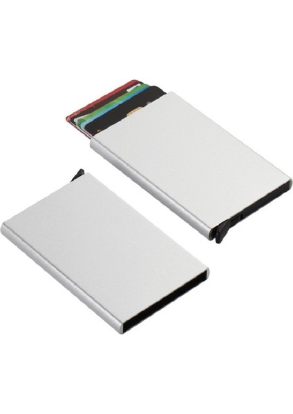 Yeni Paslanmaz Çelik Kredi Kartı Tutucu Erkekler Ince Anti Korumalı Seyahat Kımlık Kartı Sahibi Kadın Rfid Cüzdan Metal Kasa Porte Carte (Yurt Dışından) modelleri