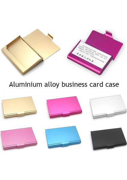Yaratıcı Kartvizitlik Paslanmaz Çelik Alüminyum Tutucu Metal Kutu Kapağı Kredi Erkekler Kartvizitlik Kart Metal Cüzdan (Yurt Dışından)