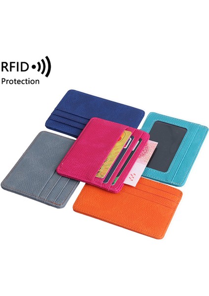 Özelleştirilmiş Rfid Iş Kimlik Kartı Tutucu Kart Koruma Kişiselleştirilmiş Cüzdan Lichee Desen Kazınmış Kadın Erkek Küçük Para Çantası (Yurt Dışından)