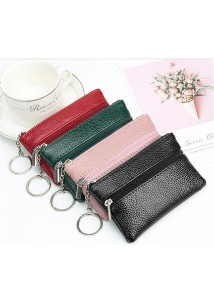 Mini Kese Cep Cüzdan Kadın Küçük Pu Deri Bozuk Para Cüzdanı Fermuar Değişim Para Çantaları Anahtar Tutucu Kılıf Kımlık Kartı Holde Fermuar Çantalar (Yurt Dışından)