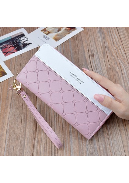 Patchwork Pu Mektup Fermuar Uzun Kart Tutucu Çanta Bolsa Feminina Moda Tasarımcısı Para Bilek Cüzdan Kadın Cüzdan Zinciri Pokemon (Yurt Dışından) fiyatları