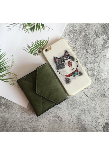 Cüzdan Kadın Katlanabilir Katı Basit Mini Çanta Bayan Para Çantaları Çanta Eğlence Pu Deri Kart Tutucu Kore Tarzı Moda Ulzzang (Yurt Dışından) fırsatları