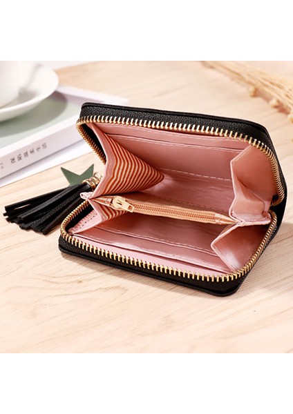 Geestock Kadın Püskül Cüzdan Bayanlar Küçük Mini Bozuk Para Cüzdanı Cüzdan Kısa Fermuar Kredi Kartı Tutucu Sevimli Kadın Çantalar Cüzdan (Yurt Dışından) modelleri