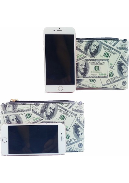 2019 Yeni Moda Dolar Desen Erkek Kadın Cüzdan Pvc Deri Çanta Fermuar Küçük Debriyaj Bozuk Para Cüzdanı Telefon Bileklik Taşınabilir Çanta (Yurt Dışından) indirimleri