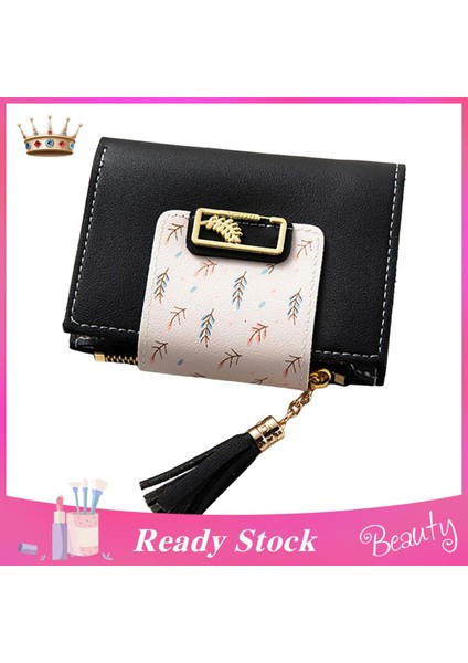 Trendygirl Mini Bozuk Para Cüzdanı Püsküllü Japonya Stili Yerden Tasarruflu Kısa Cüzdan (Yurt Dışından)