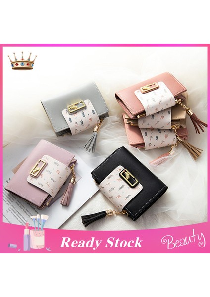 Trendygirl Mini Bozuk Para Cüzdanı Püsküllü Japonya Stili Yerden Tasarruflu Kısa Cüzdan (Yurt Dışından) indirimleri