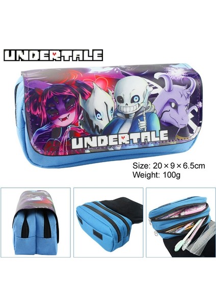 Undertale Sans Oyun Kalem Kutusu Cüzdan Çift Fermuarlı Okul Malzemeleri Kırtasiye Erkek Kız Anime Hediyeler (Yurt Dışından) fiyatları