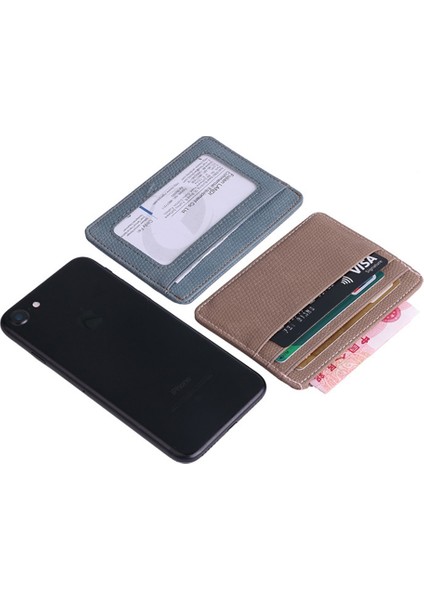 Özelleştirilmiş Mini Kimlik Kartı Tutucu Küçük Erkekler Iş Kredi Kartı Tutucu Lichee Desen Kazınmış Kadın Cüzdan Bozuk Para Cüzdanı Kart Kılıfı (Yurt Dışından) fırsatları