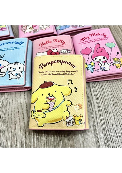 Karikatür Sanrio Kadın Cüzdan Anime Kuromi Hello Kitty Pu Deri Üç Katlı Kısa Çoklu Kart Cüzdan Kızlar Için Mini Para Pirse (Yurt Dışından)