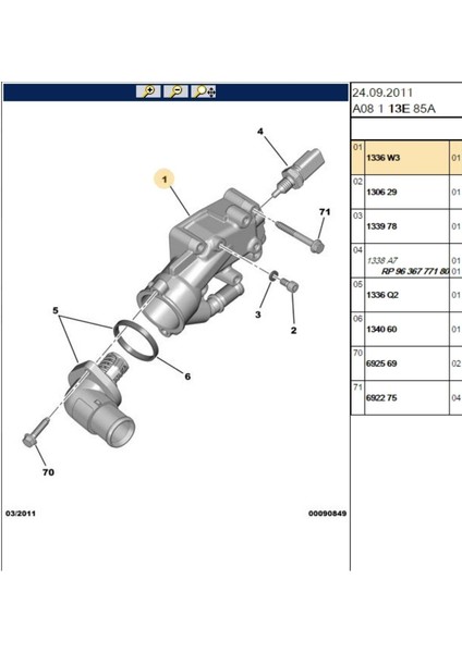 Termostat Gövdesi 206-307 (BRS1336W3-1336W3)