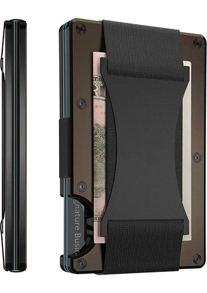 The Ridge Minimalist Erkek Ince Cüzdan-Rfid Korumalı Ön Cep Kredi Kartı Çantası, Metal Kül, Rfıd Cüzdan (Yurt Dışından)