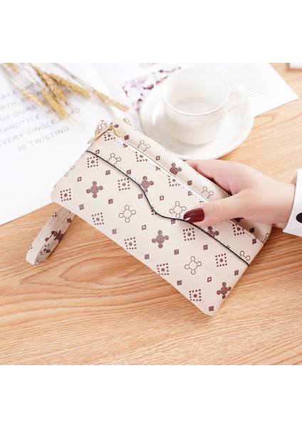 Bayanlar Debriyaj Moda Uzun Cüzdan Kadın Cep Telefonu Çantaları Bozuk Para Çantaları Debriyaj Çantalar Moda Kore Kadın Cüzdanları (Yurt Dışından) fırsatları