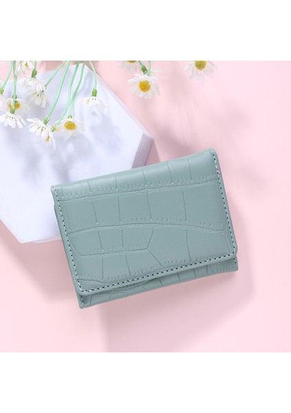 Retro Taş Desen Küçük Üç Katlı Cüzdan Kadın Kart Tutucu Yumuşak Pu Deri Bayan Çanta Kısa Cüzdan Kadın Moda Sikke Çanta (Yurt Dışından) indirimleri