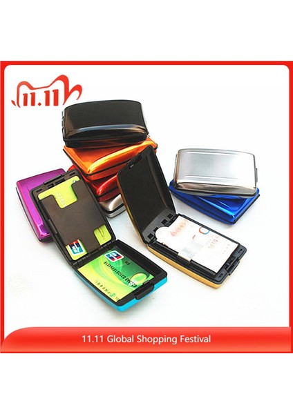 Banka Kartı Tutucu Sert Çantayı Engelleyen Cüzdan Katı Kredi Kartı Anti-Yeni Tarama Koruması Kredi Kartı Tutucu Rfid Bozuk Para Cüzdanı (Yurt Dışından)