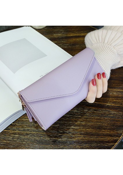 Uzun Püskül Cüzdan Kadın Çantalar Moda Bozuk Para Cüzdanı Kart Sahibinin Cüzdan Kadın Yüksek Kaliteli Debriyaj Para Çantası Pu Deri Cüzdan (Yurt Dışından)