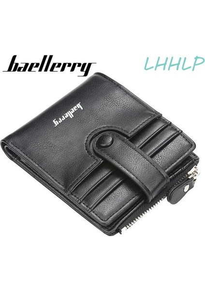 K9103 Erkekler Için Moda Oturumu Cüzdan Çok Fonksiyonlu Para Klipsi Rahat Erkek Deri Premium Kalite Kısa Bifold Fermuarlı Cüzdan Bozuk Para Cüzdanı Kart Sahibinin Fotoğrafı (Yurt Dışından)