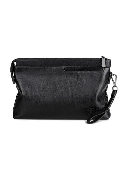 Erkekler Moda Cüzdan Pu Deri Erkek El Çantası Iş Çanta Çanta Telefon Çift Fermuarlı Çanta Erkek Para Para Çantaları Kart Sahibinin (Yurt Dışından)