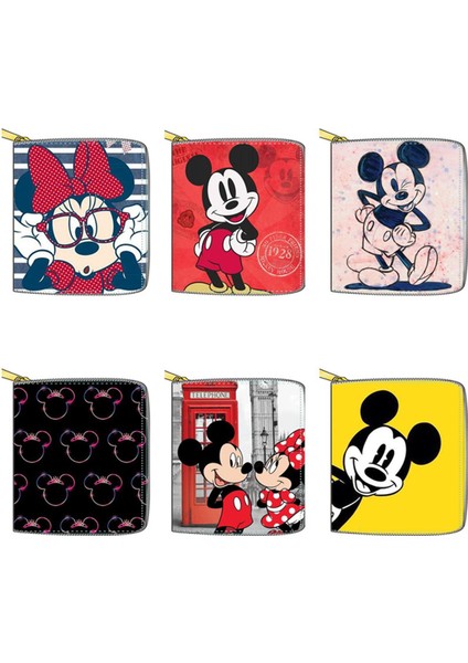 2022 Yeni Mickey Mouse Cüzdan Kadınlar Için Disney Karikatür Anime Çantalar ve Çanta Fermuarlı Mini Bozuk Para Cüzdanı Kızın Doğum Günü Hediyesi (Yurt Dışından)